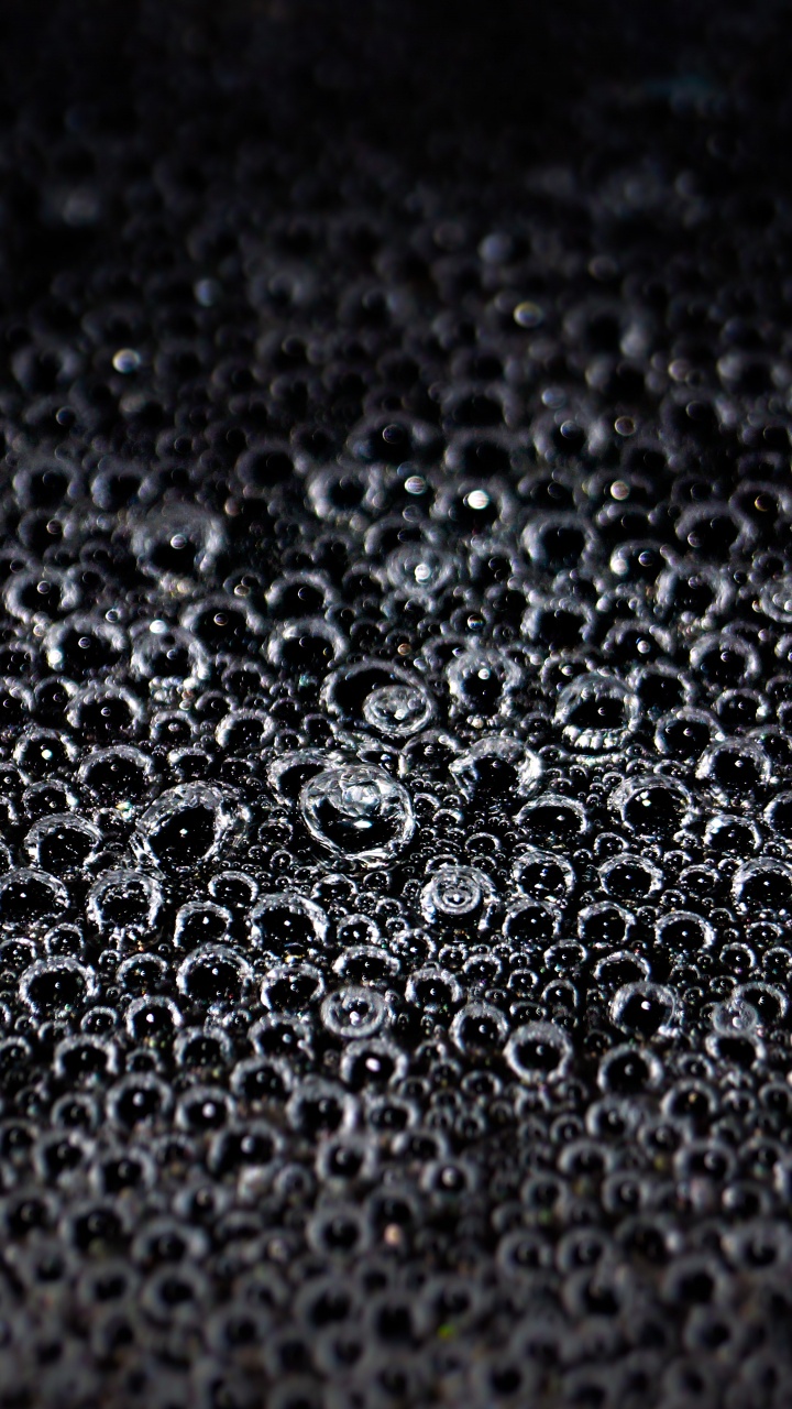 Black, Water, Pattern, Drop, Metal. Wallpaper in 720x1280 Resolution