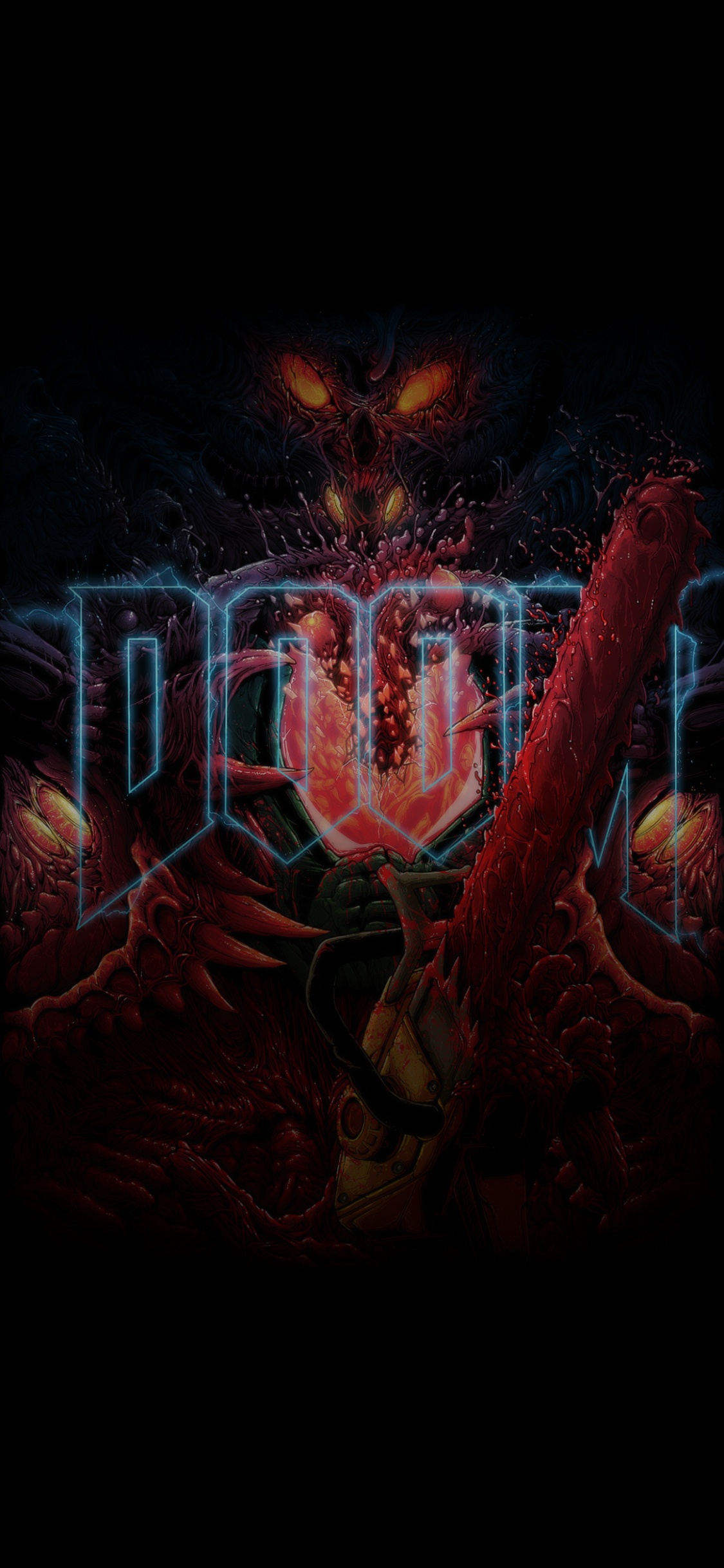 艺术, 涂鸦, 楼梯, 空间, 电蓝色的 壁纸 1125x2436 允许