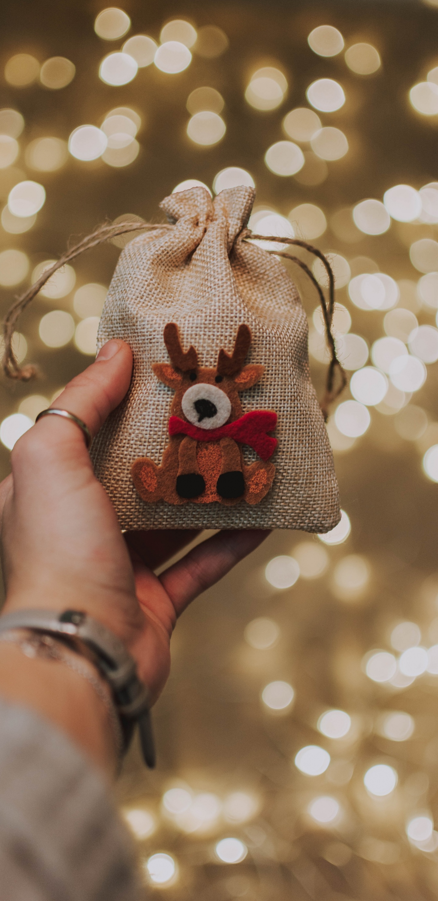 Persona Con Gorro de Lana Gris y Rojo. Wallpaper in 1440x2960 Resolution