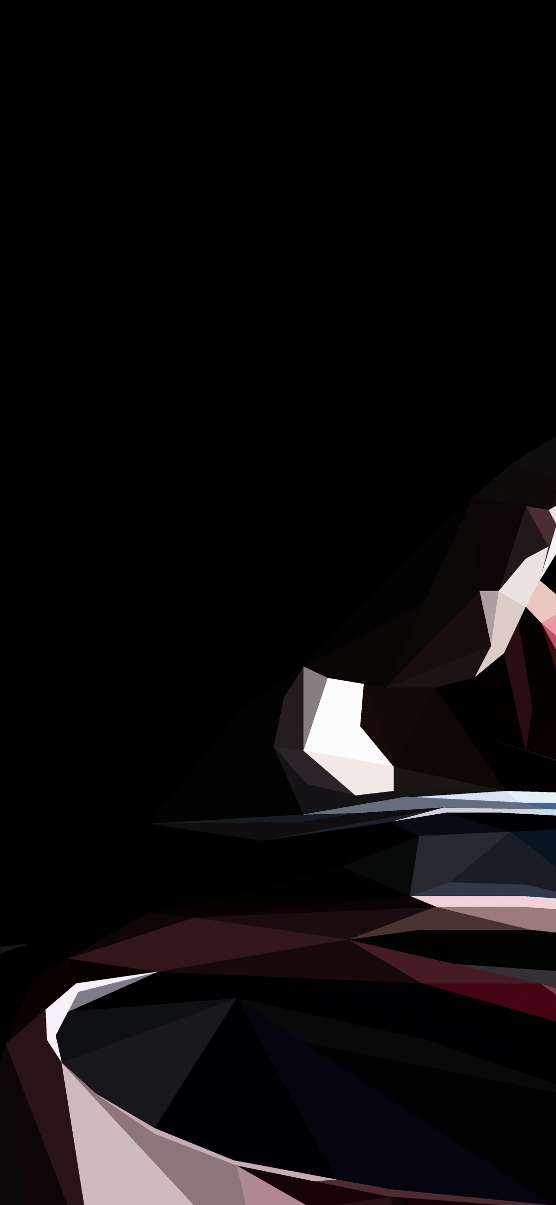 Illustration Abstraite Rouge et Noir. Wallpaper in 1125x2436 Resolution