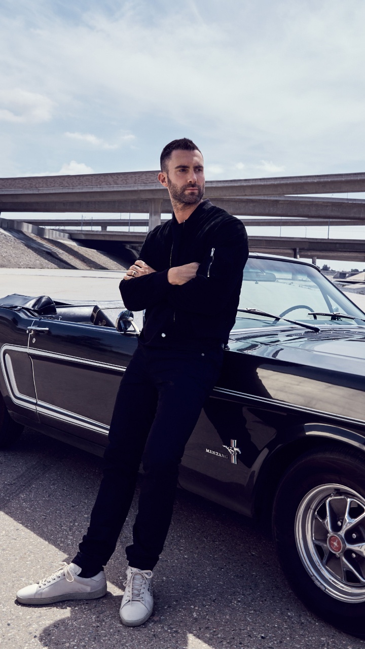 Adam Levine, Maroon 5, Car, Muscle Car, Classic Car. Wallpaper in 720x1280 Resolution