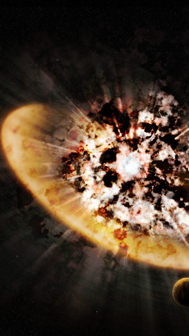 Lumière Ronde Marron et Noire. Wallpaper in 750x1334 Resolution