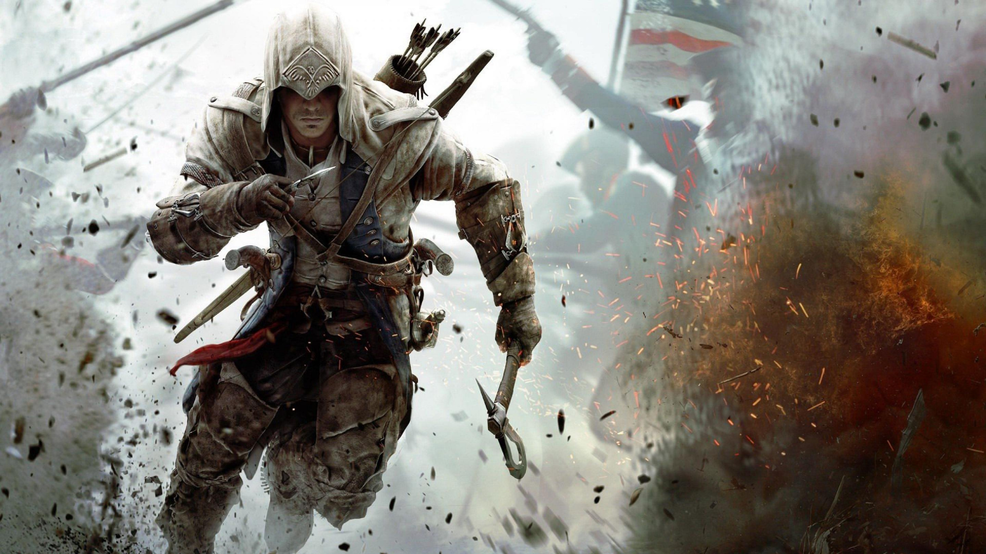 Assassins Creed III, Soldat, Edward Kenway, Connor Kenway, Autel Ibn-LaAhad. Wallpaper in 1920x1080 Resolution