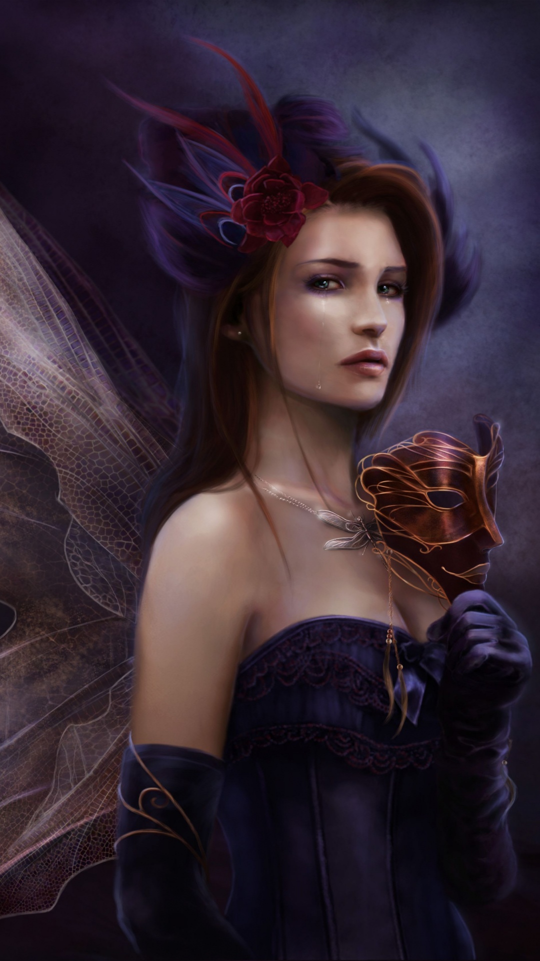 童话, 哥特亚文化, 黑头发, 女战士, 小姐 壁纸 1080x1920 允许