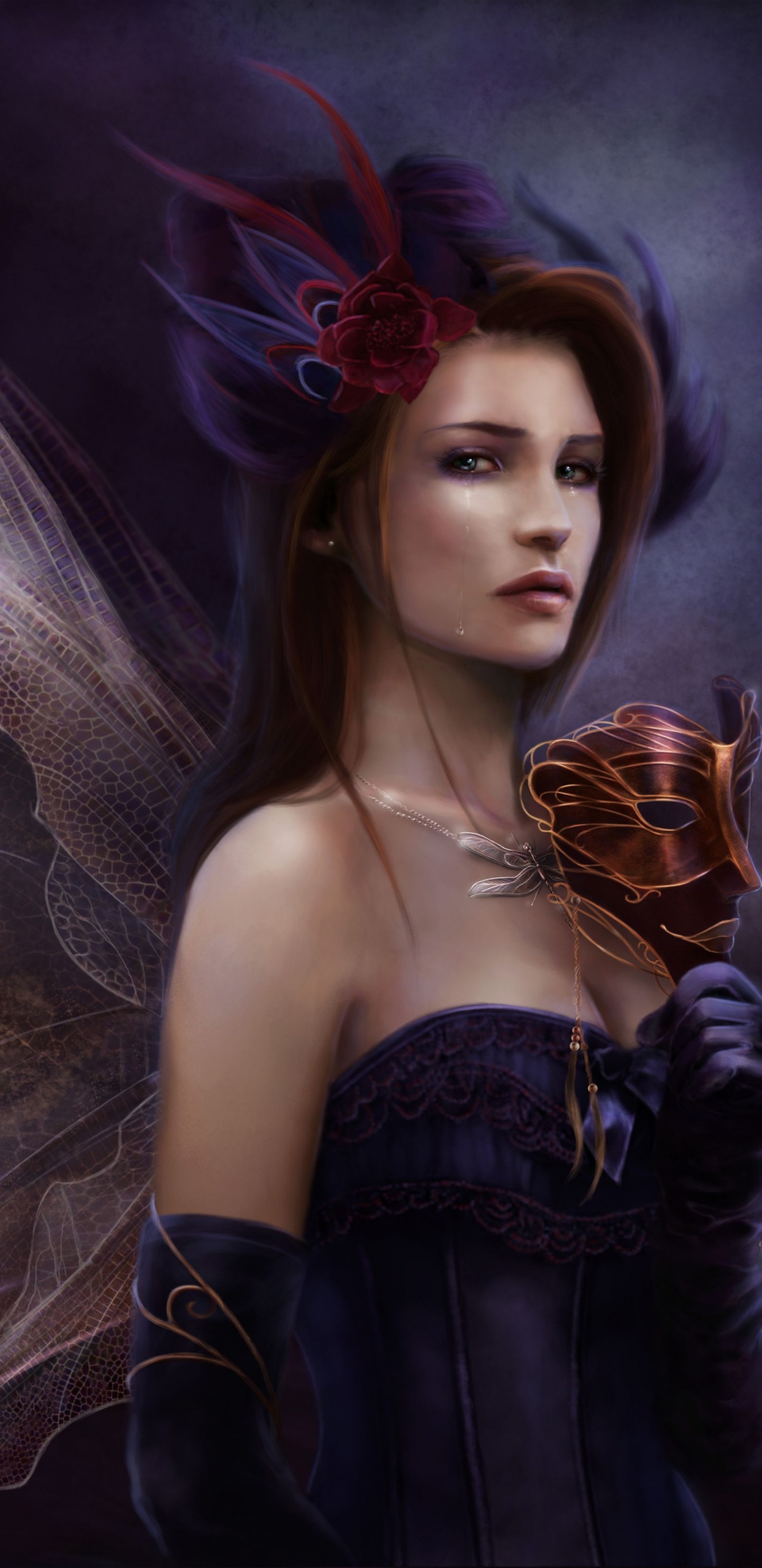 童话, 哥特亚文化, 黑头发, 女战士, 小姐 壁纸 1440x2960 允许