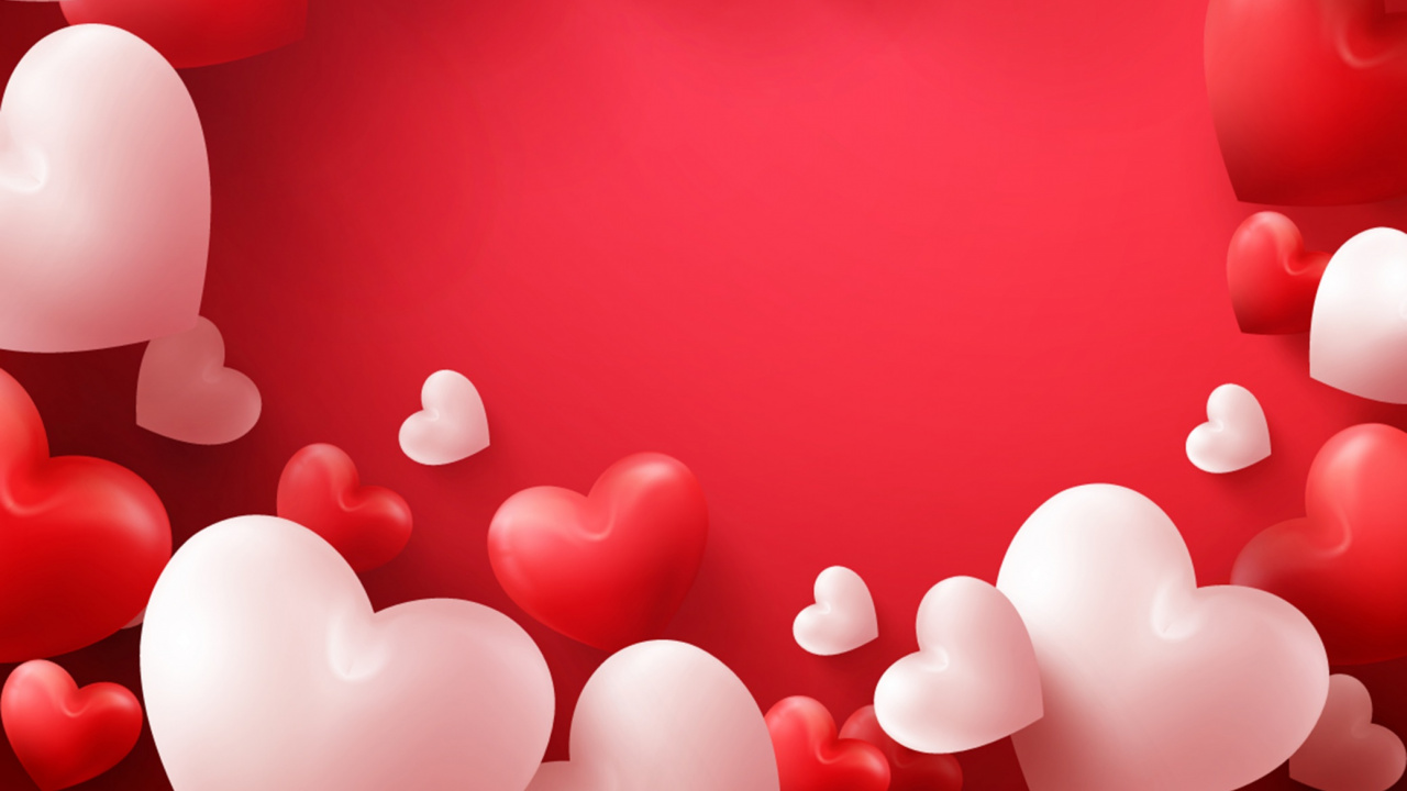 le Jour de Valentines, Cœur, Red, Pink, Amour. Wallpaper in 1280x720 Resolution