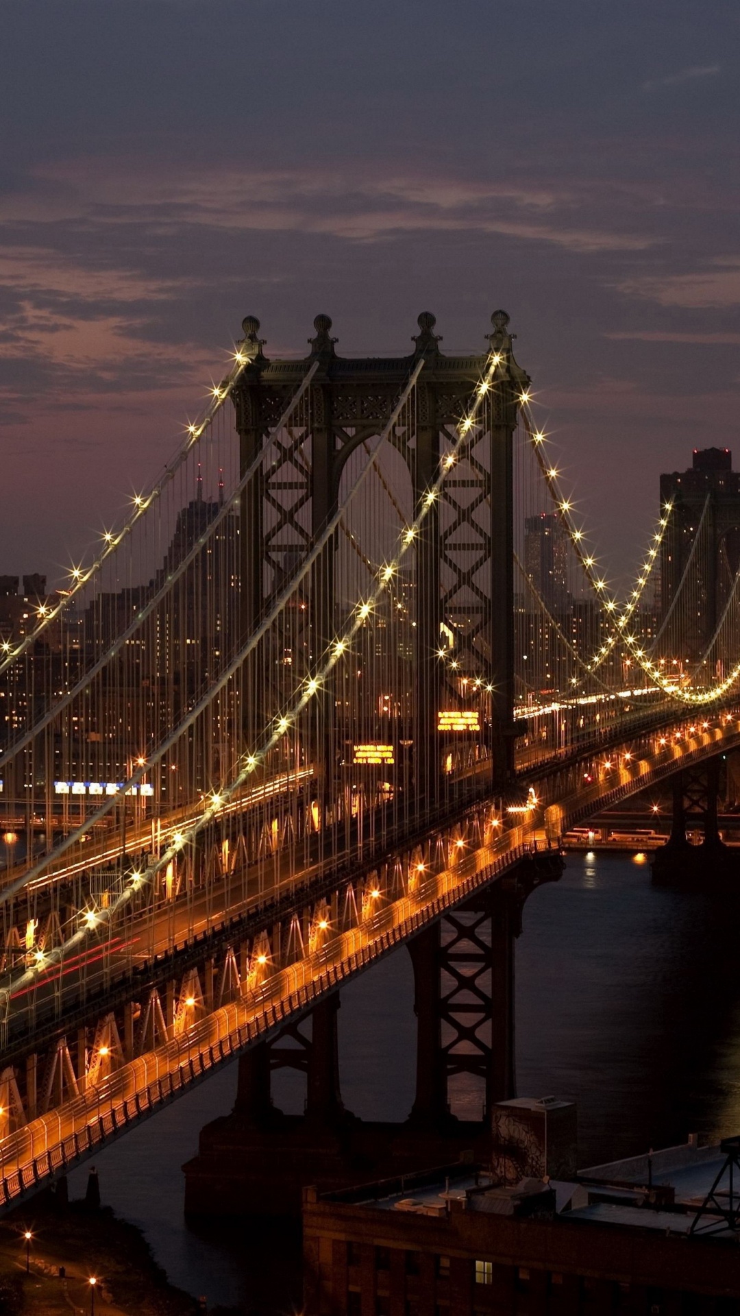 Golden Gate Bridge Bei Nacht Night. Wallpaper in 1080x1920 Resolution