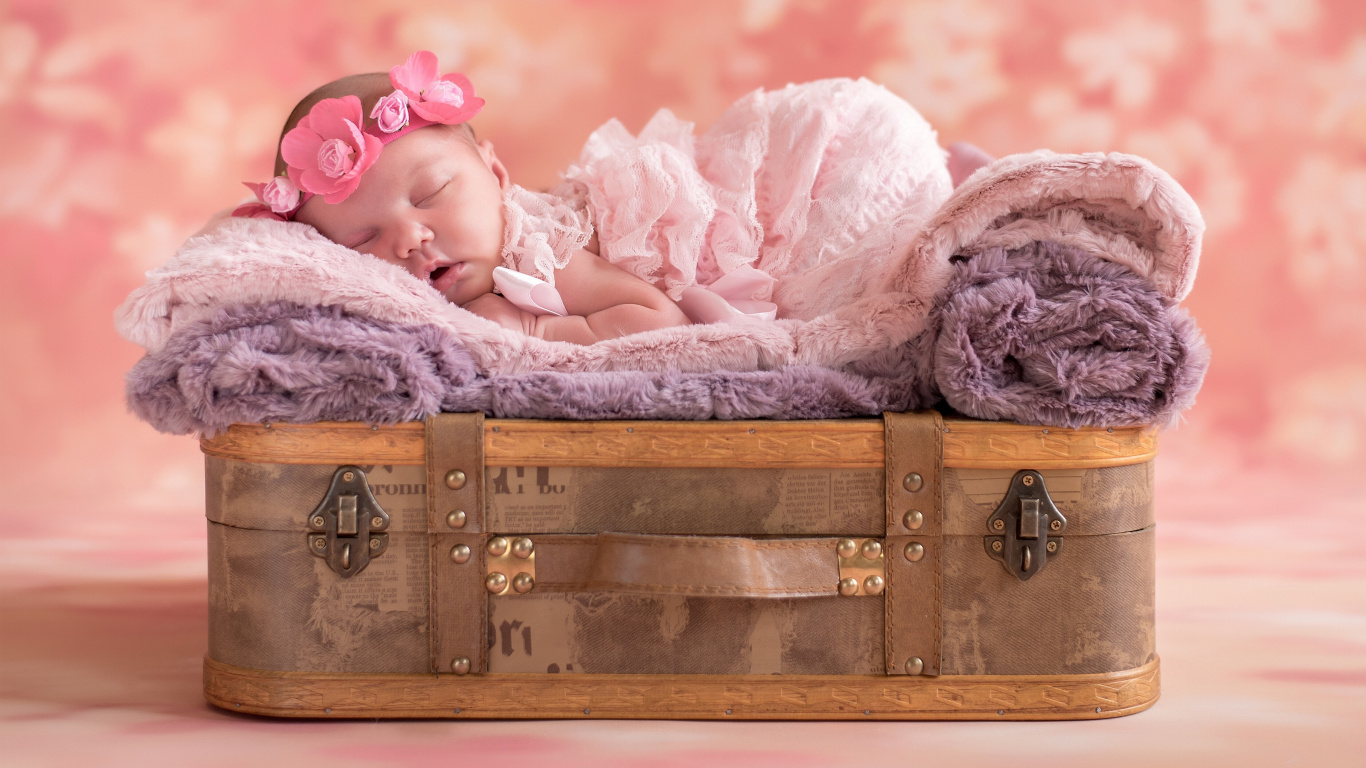 Cute Baby Baby Sleeping, Infant, Sleep, Footwear, Shoe. Wallpaper in 1366x768 Resolution