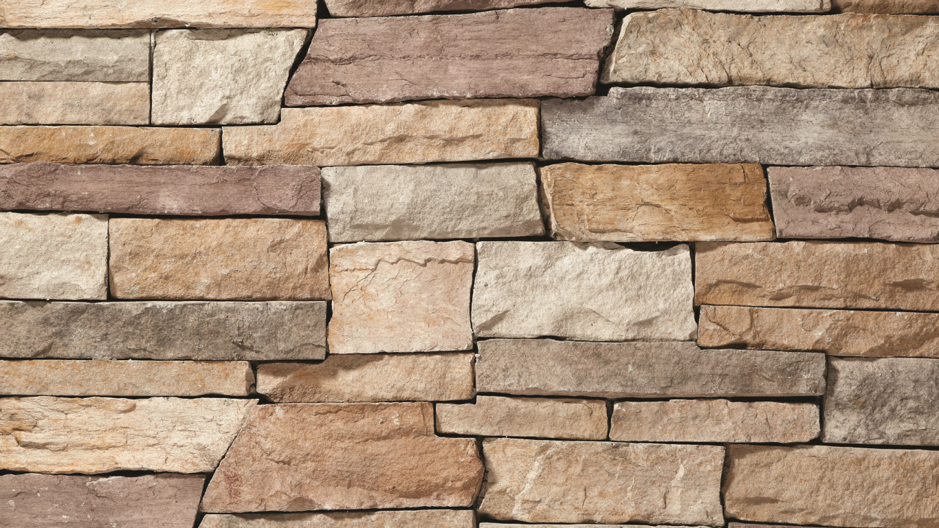 Brown and Gray Brick Wall. Wallpaper in 1366x768 Resolution