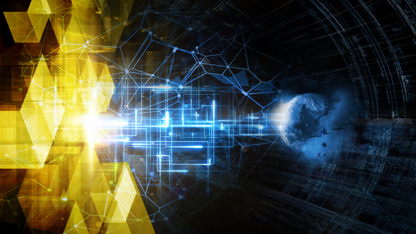 Cadre en Métal Jaune et Blanc. Wallpaper in 1366x768 Resolution