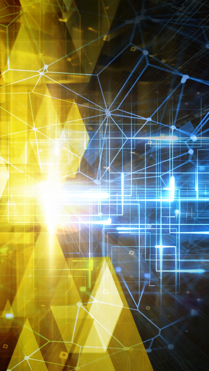 Gelb-weißer Metallrahmen. Wallpaper in 720x1280 Resolution