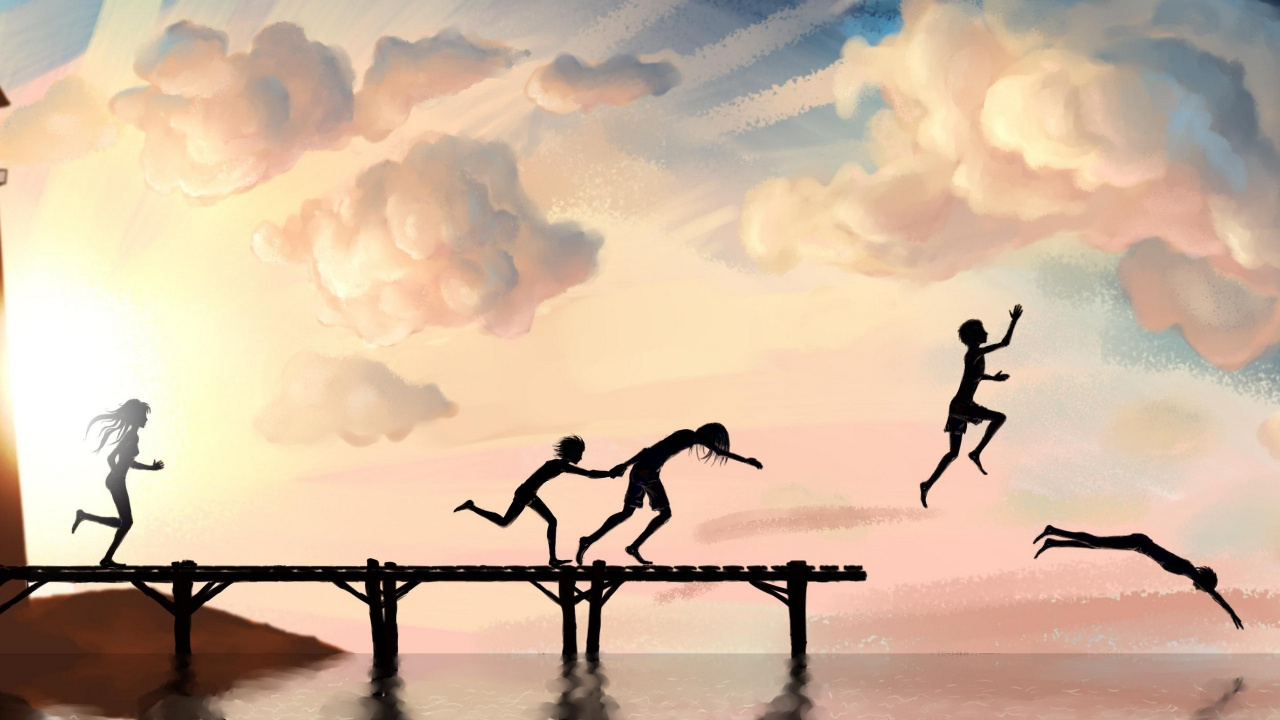 Silhouette, Calme, Vidéo, Enfant, Enfance. Wallpaper in 1280x720 Resolution