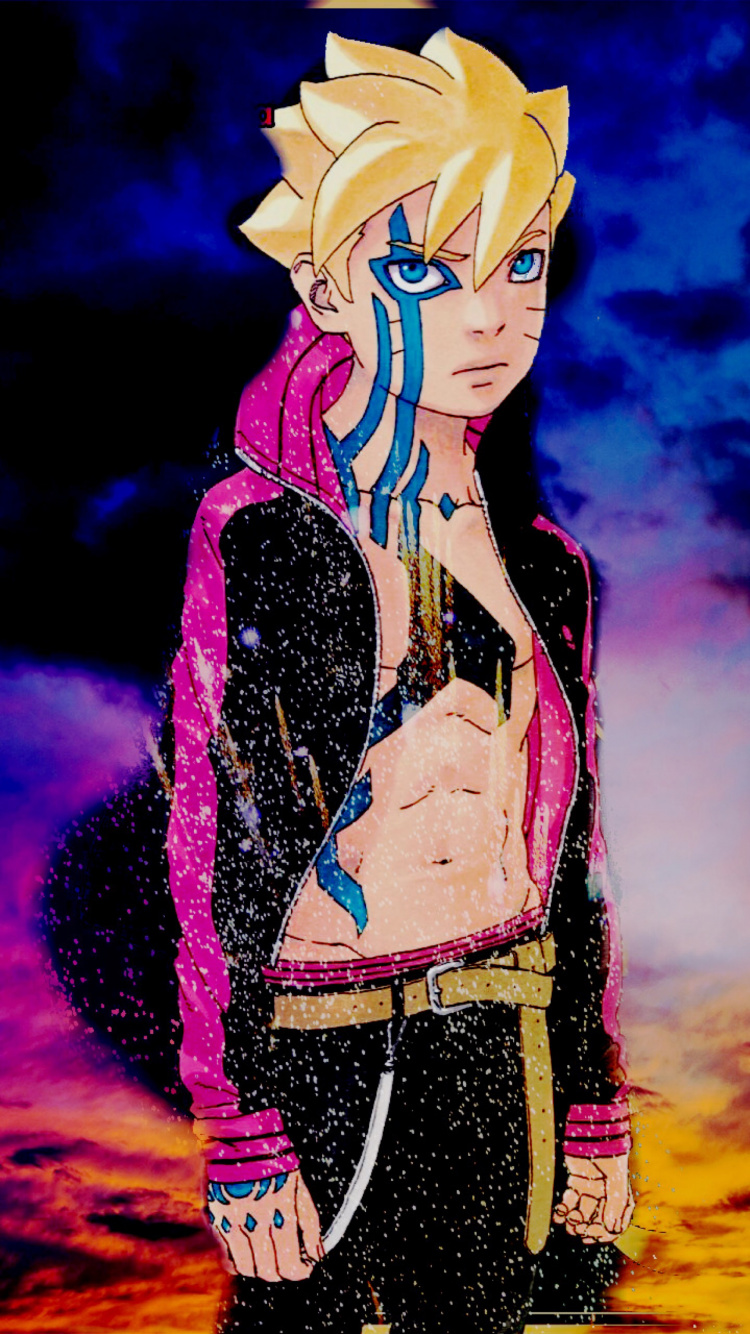 Boruto Boruto-наруто Фильм, Art, Purple, Pink, Cloud. Wallpaper in 750x1334 Resolution