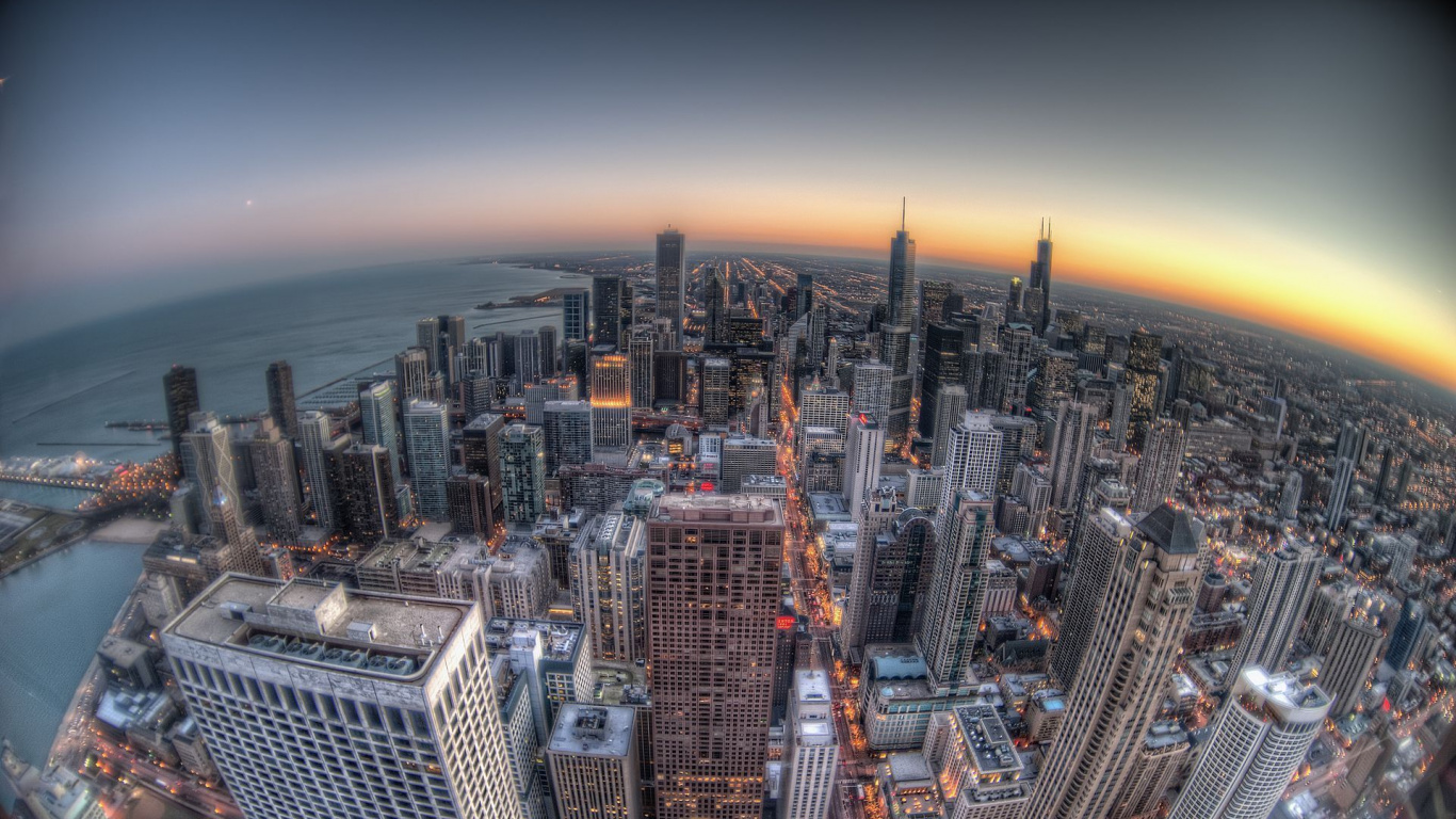Aerial View of City Buildings During Daytime. Wallpaper in 1366x768 Resolution