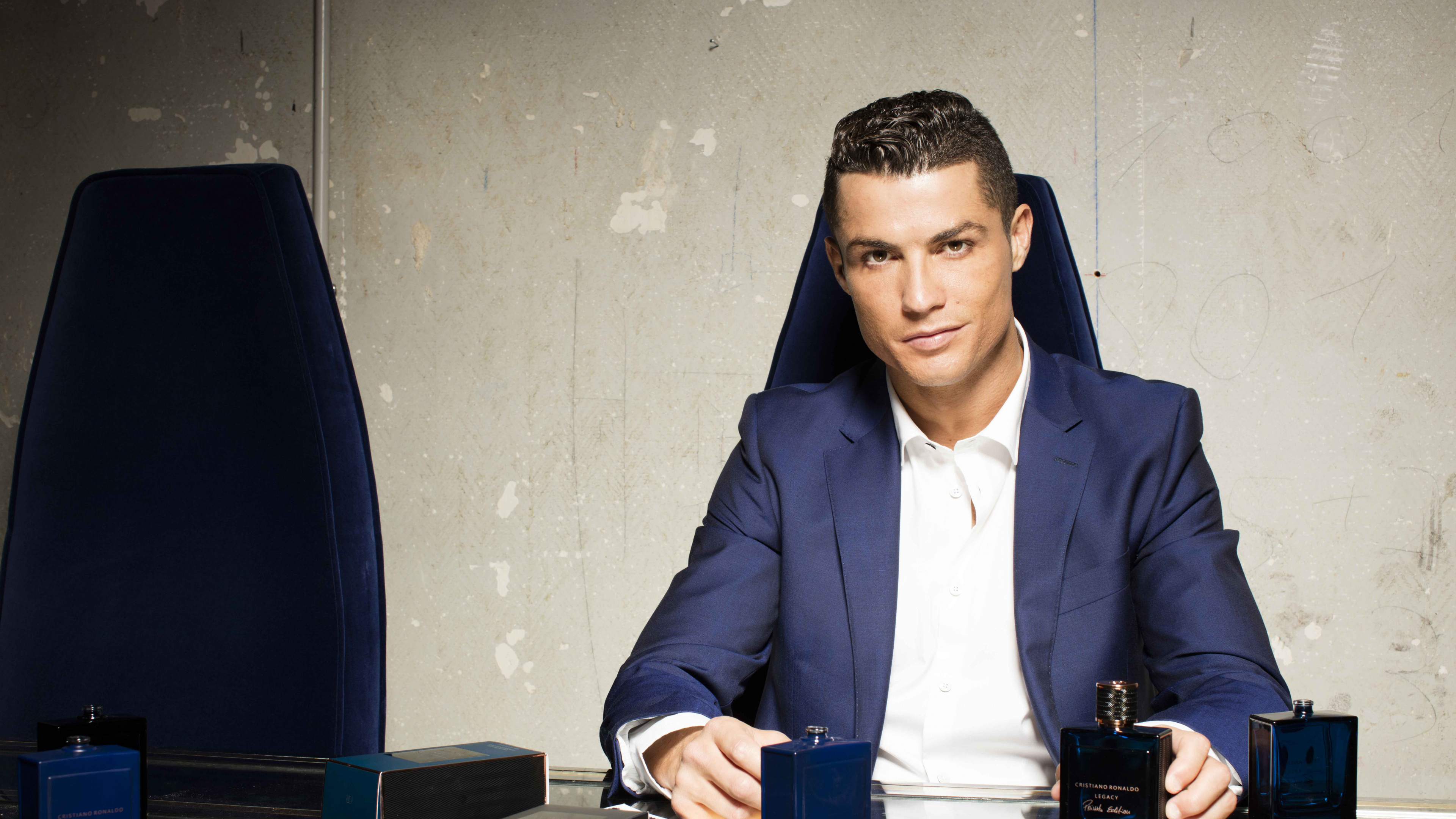 Cristiano Ronaldo, el Real Madrid c f, Entrecejo, Traje, Trabajo. Wallpaper in 3840x2160 Resolution