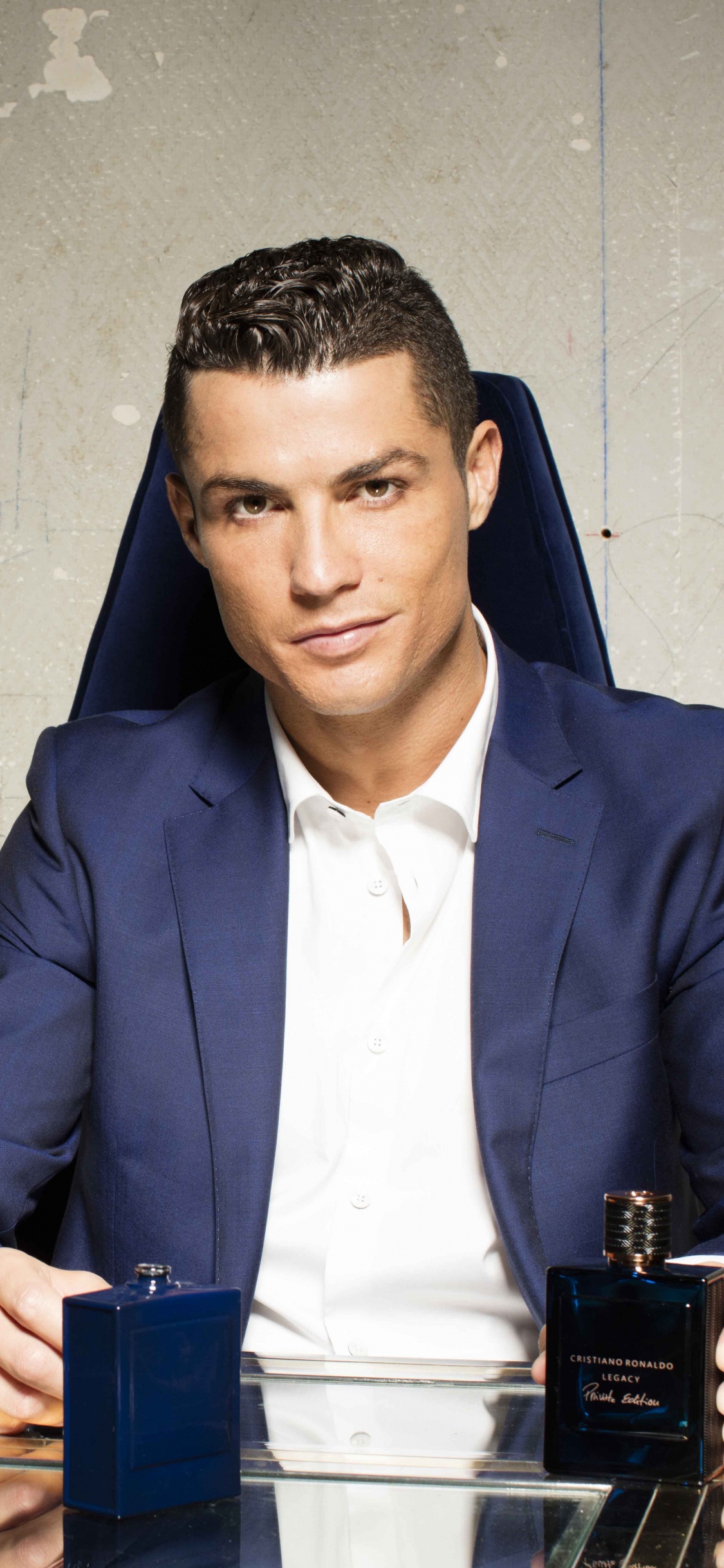 Cristiano Ronaldo, Real Madrid c f, Forehead, Suit, Job. Wallpaper in 1125x2436 Resolution