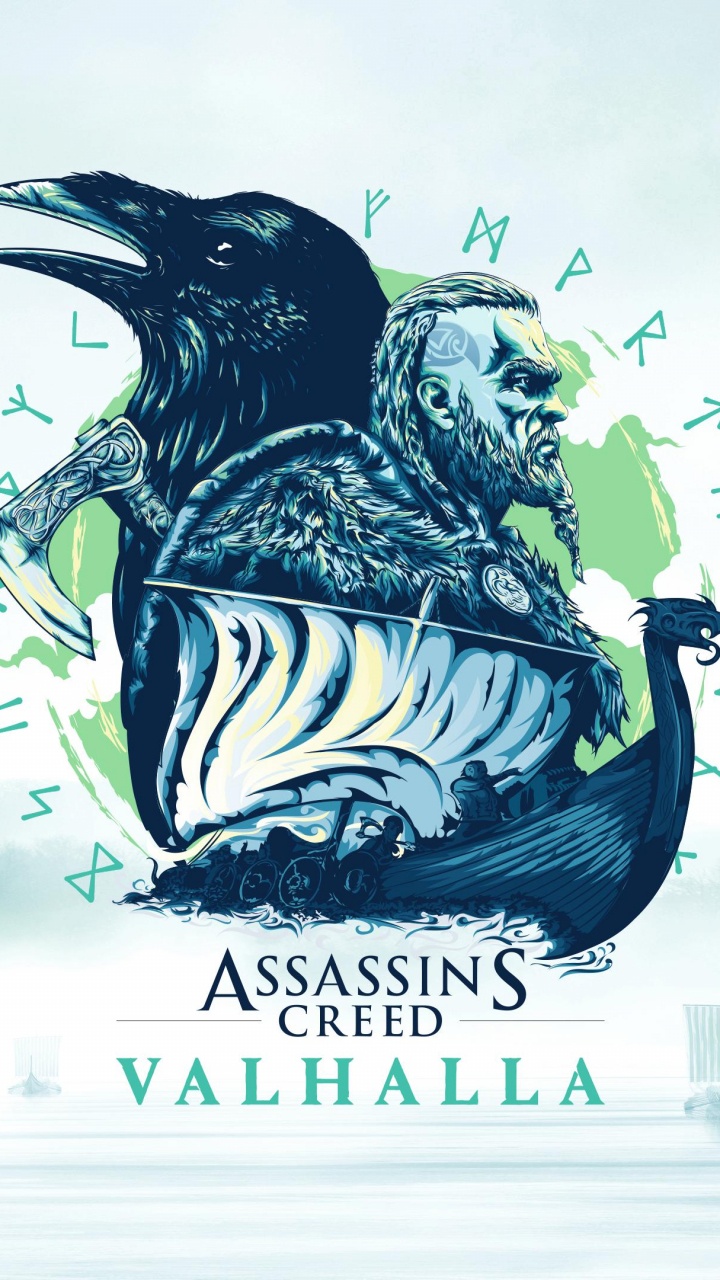 Attentäter Glaubensbekenntnis Valhalla Vetor, Assassins Creed Valhalla, Ubisoft, Fan-Kunst, Kunst. Wallpaper in 720x1280 Resolution