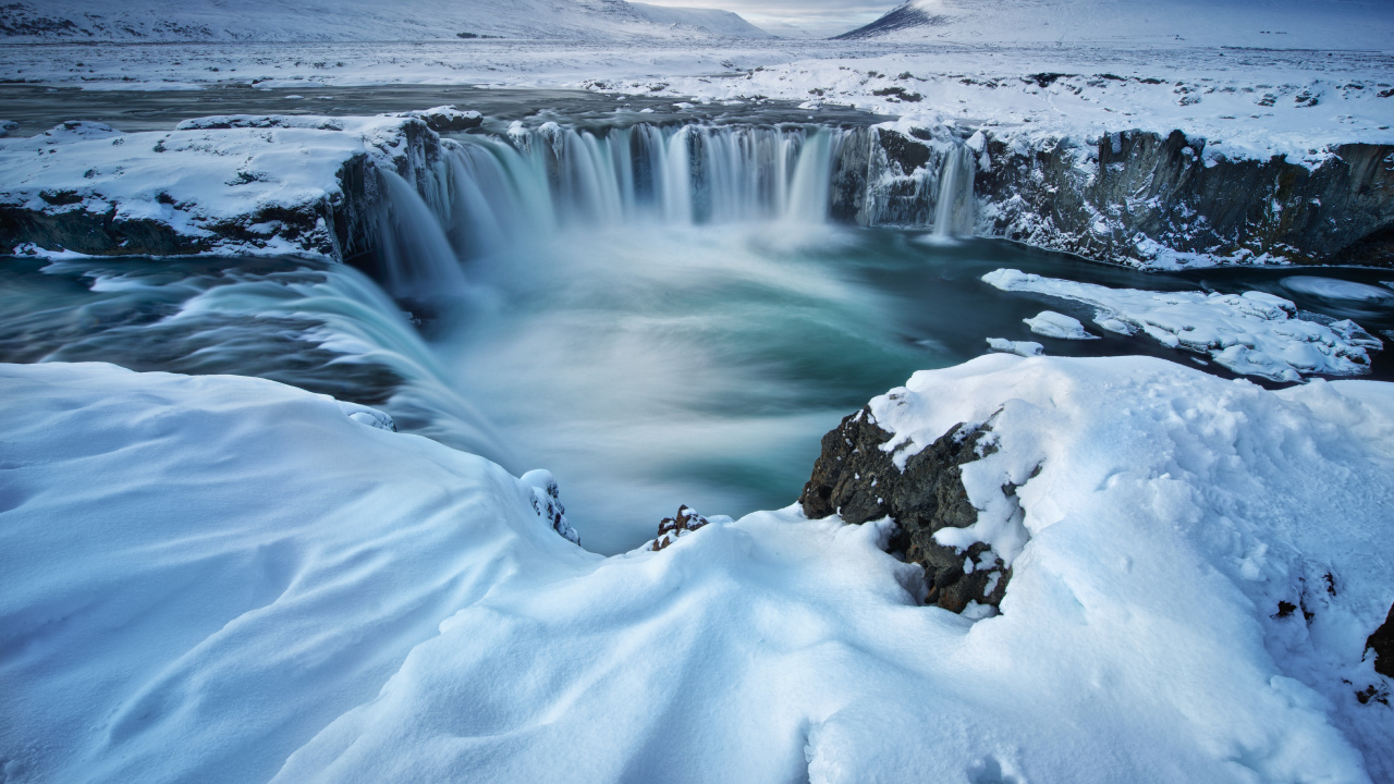 Cascade de Goafoss, Chutes de Gullfoss, Skgafoss, Dettifoss, Seljalandsfoss. Wallpaper in 1280x720 Resolution