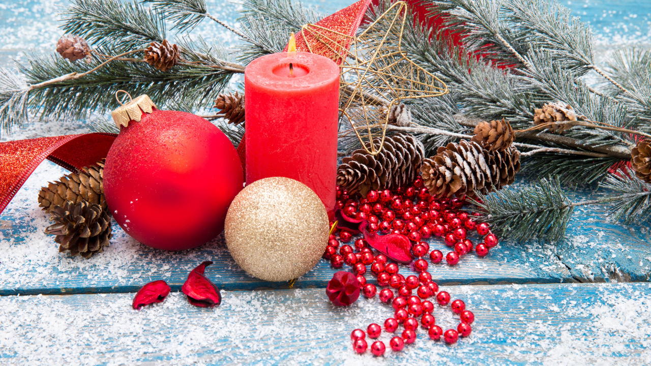 New Year, Christmas Day, Christmas Decoration, Christmas Ornament, Fir. Wallpaper in 1280x720 Resolution