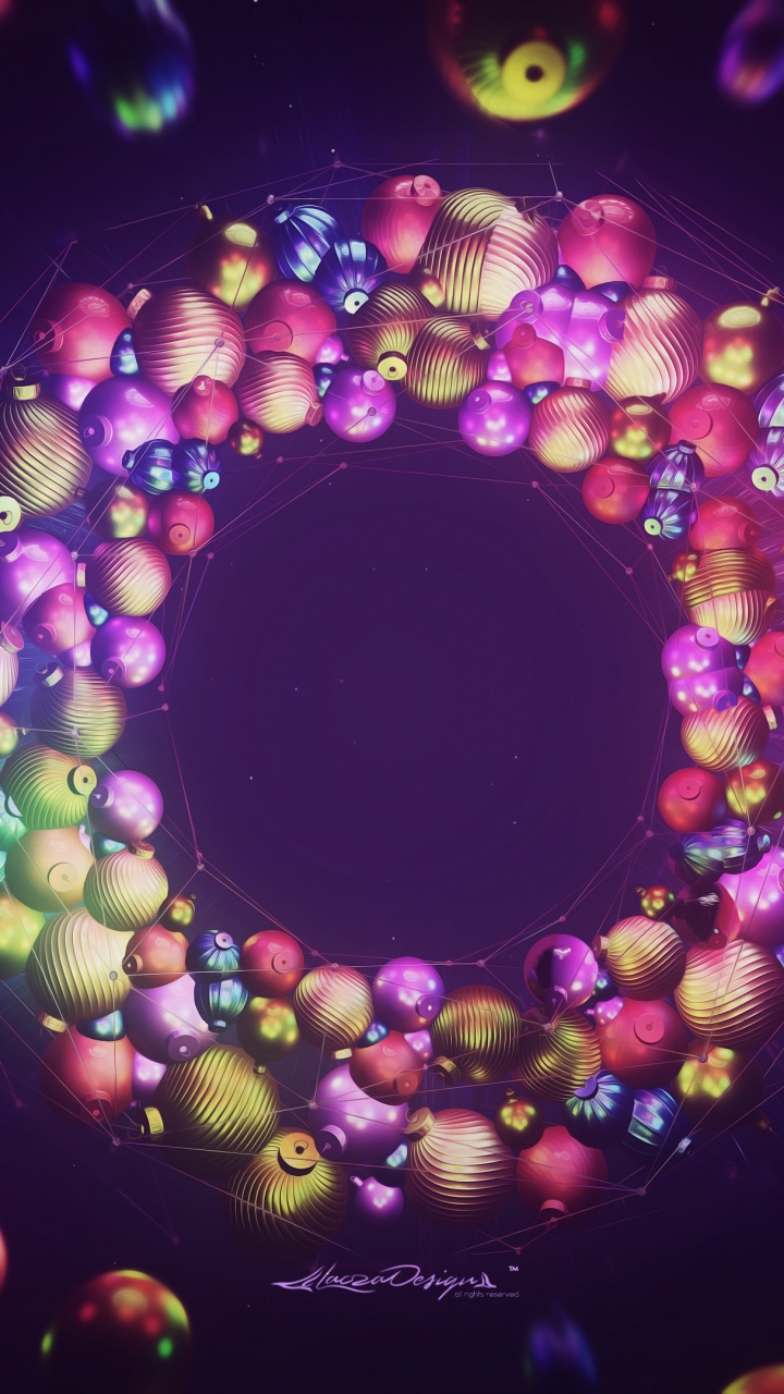 Entertainment, Petal, Circle, Christmas Decoration, Christmas Ornament. Wallpaper in 720x1280 Resolution