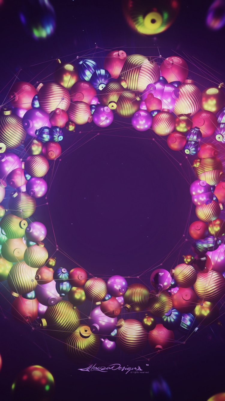 Entertainment, Petal, Circle, Christmas Decoration, Christmas Ornament. Wallpaper in 750x1334 Resolution