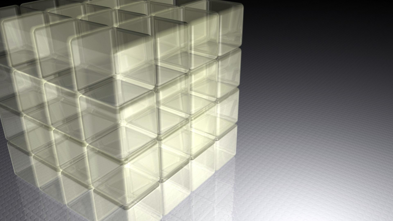 White and Blue Square Illustration. Wallpaper in 1366x768 Resolution