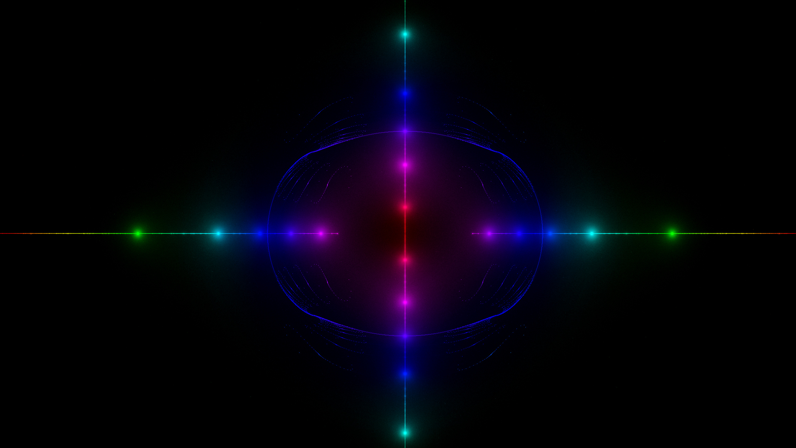 Grünes Licht Auf Schwarzem Hintergrund. Wallpaper in 2560x1440 Resolution