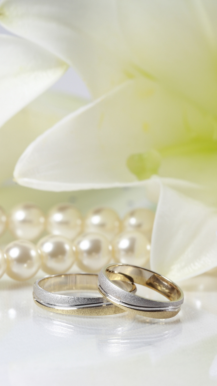 Hochzeitseinladungen, Trauring, Wei, Perlen, Trauung Liefern. Wallpaper in 750x1334 Resolution