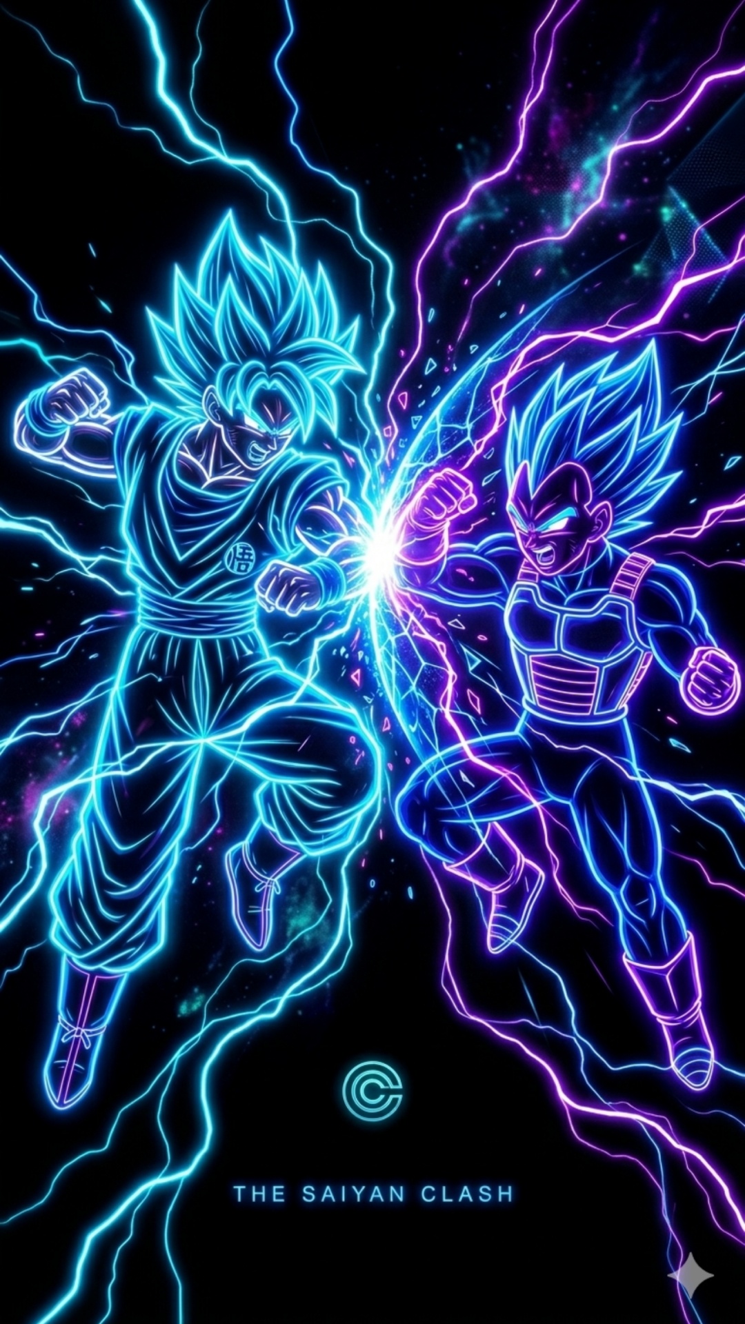 Goku, Gogeta, Vegeta Dragon Ball, Obscurité, Blue. Wallpaper in 1080x1920 Resolution