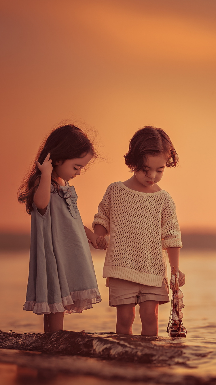 la Gentillesse, Mer, Permanent, Enfant, Amusement. Wallpaper in 750x1334 Resolution