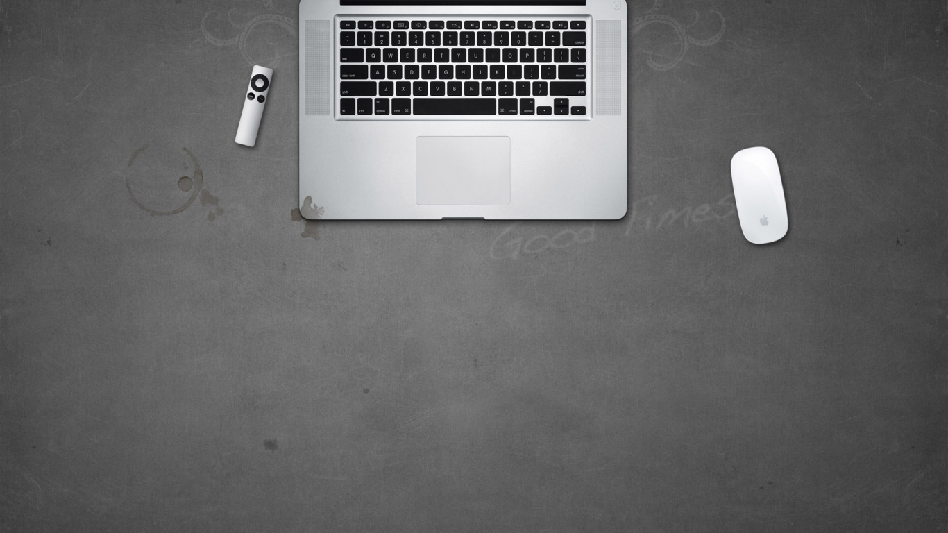 MacBook Pro Neben White Apple Magic Mouse. Wallpaper in 1366x768 Resolution