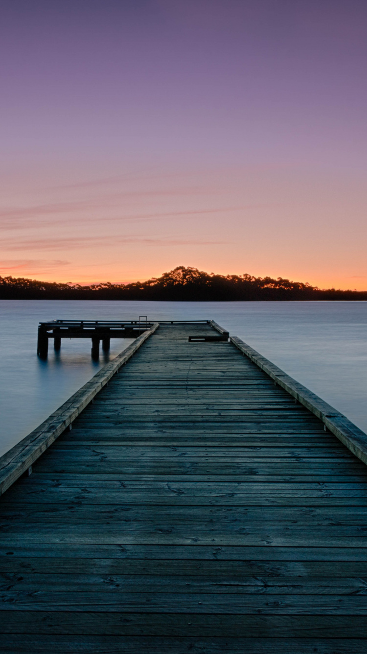 Agua, Naturaleza, Dock, Muelle, Atardecer. Wallpaper in 750x1334 Resolution