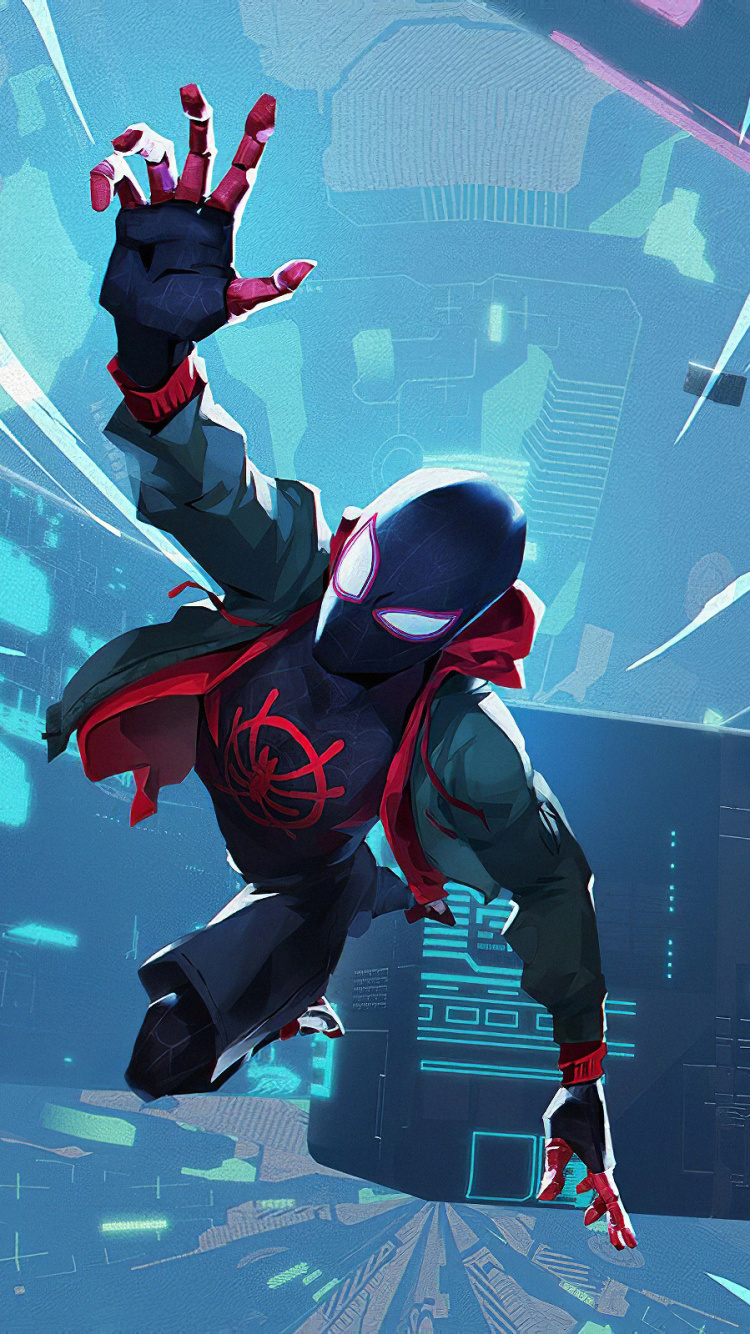 Man in Black and Red Jacket and Black Pants Jumping on Air. Wallpaper in 750x1334 Resolution