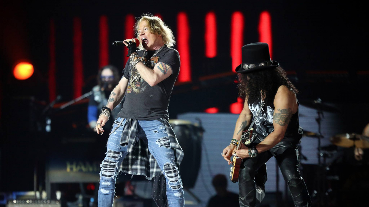 Guns N Roses, Hard Rock, El Apetito Por la Destrucción, Rendimiento, Entretenimiento. Wallpaper in 1280x720 Resolution