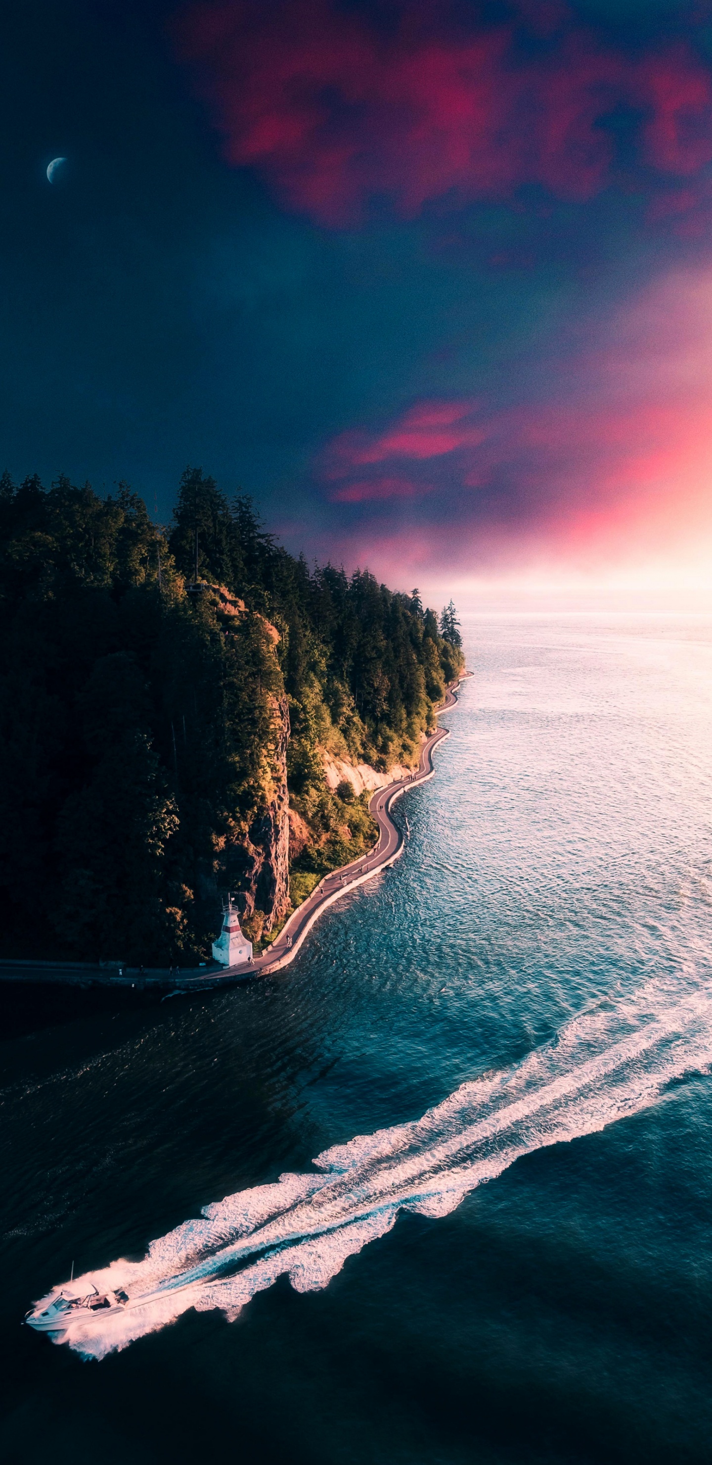 Eau, Atmosphère, Paysage Naturel, Plage. Wallpaper in 1440x2960 Resolution