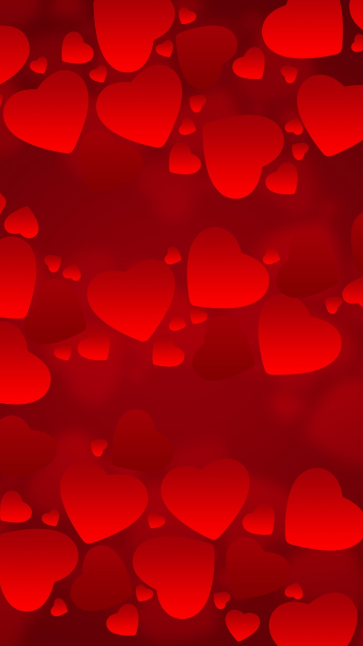 Coraz, Rojo, el Día de San Valentín, Pétalo, Patrón. Wallpaper in 720x1280 Resolution