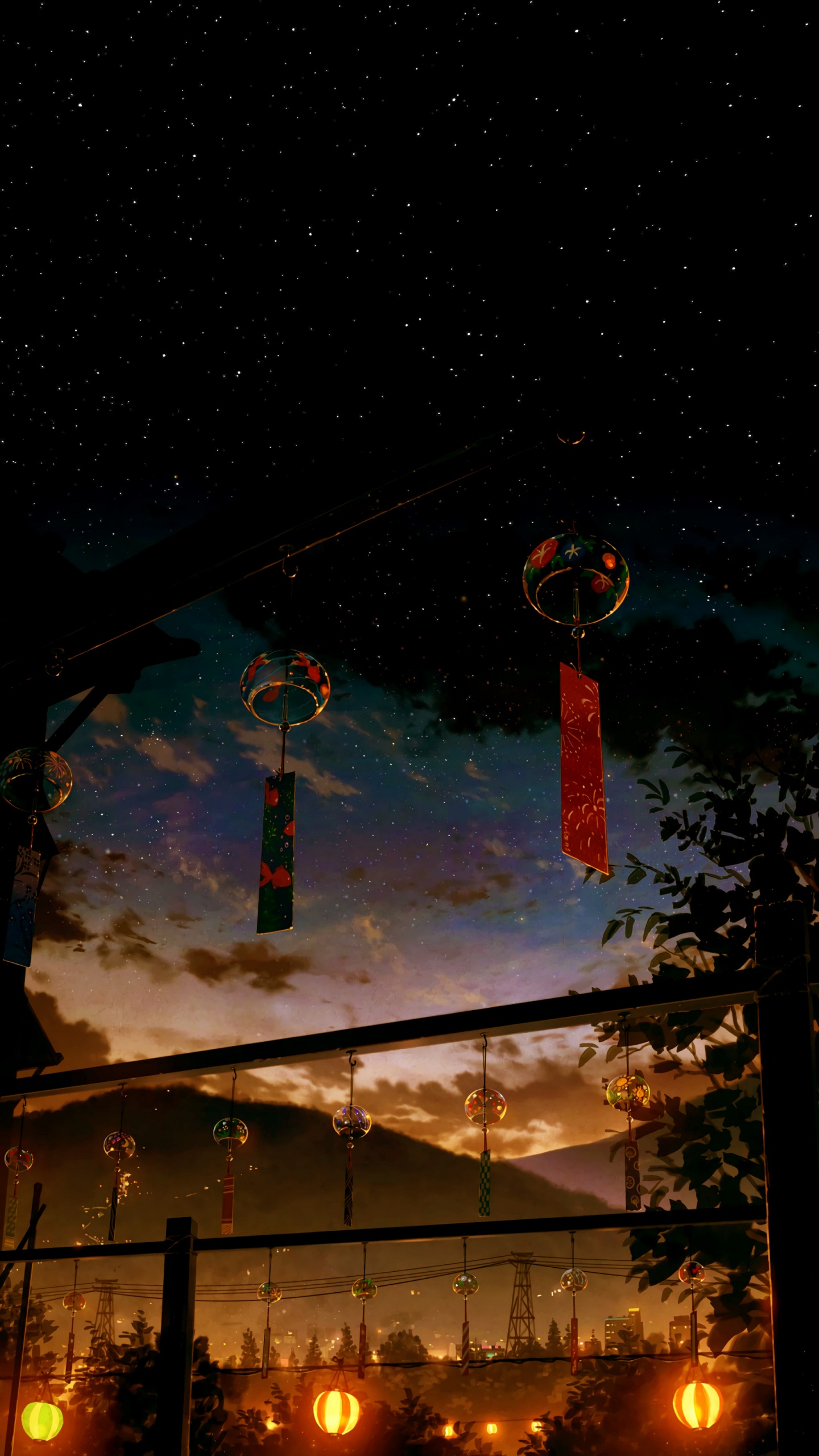 Linterna de Anime, Anime, Cartel, Impresión de Papel de Cartel, Ambiente. Wallpaper in 1440x2560 Resolution