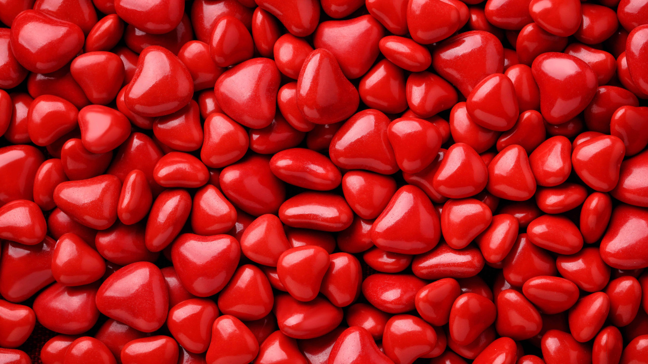 心脏, 红色的, 棒棒糖, 松饼, Twizzlers 樱桃笔尖 壁纸 1280x720 允许