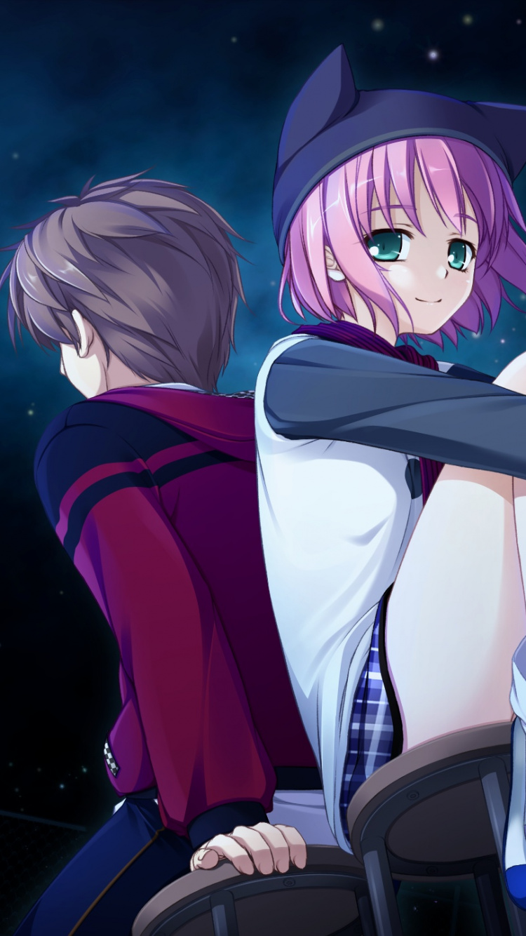 Male and Female Anime Characters. Wallpaper in 750x1334 Resolution