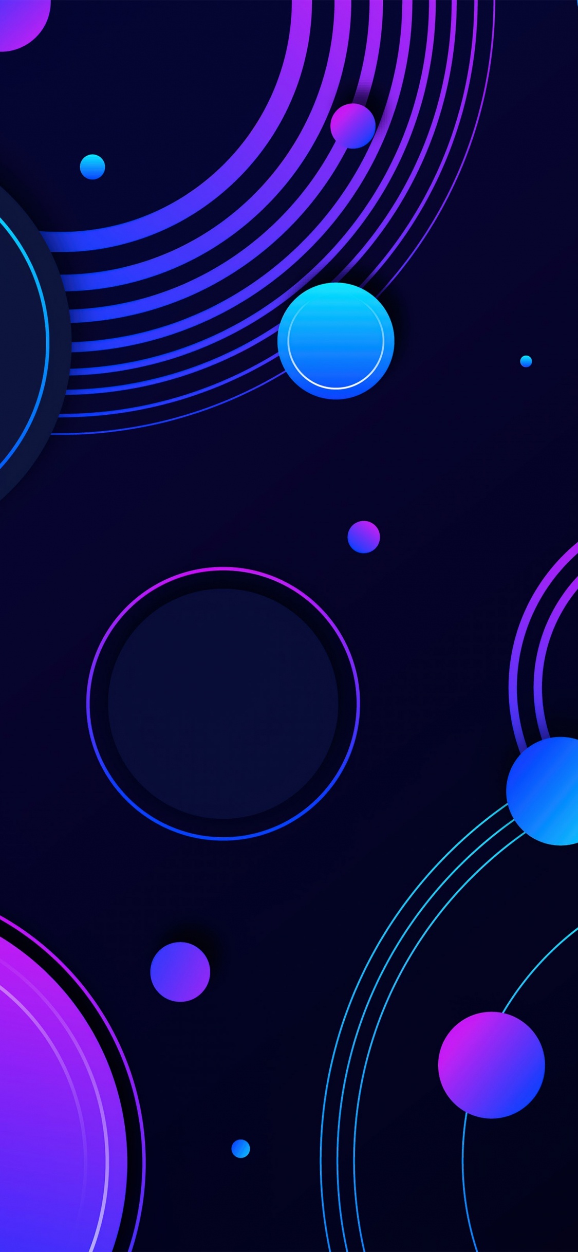 Kreis, Farbigkeit, Blau, Licht, Purpur. Wallpaper in 1125x2436 Resolution