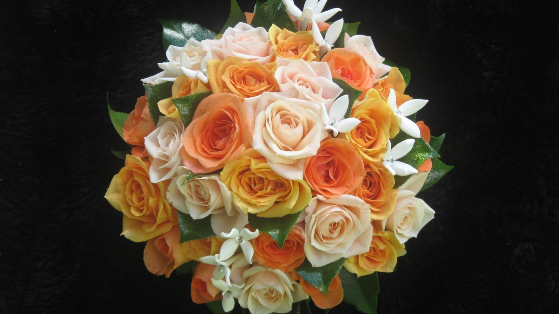 Pink and White Rose Bouquet. Wallpaper in 1920x1080 Resolution