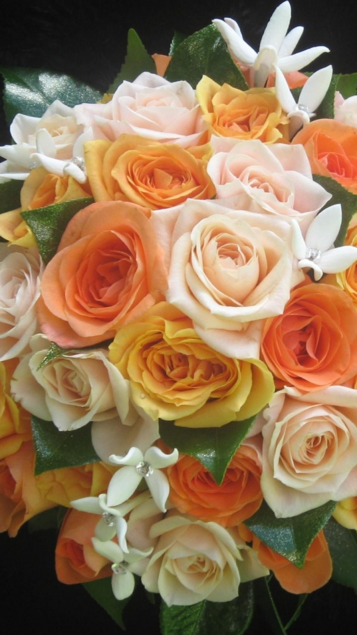 Pink and White Rose Bouquet. Wallpaper in 720x1280 Resolution