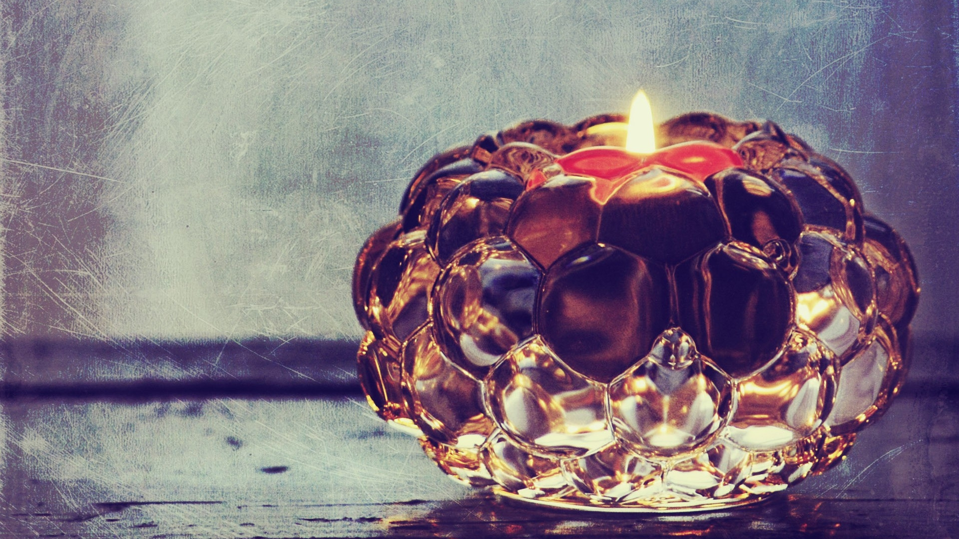 Gold Colored Glass Candle Holder. Wallpaper in 1920x1080 Resolution