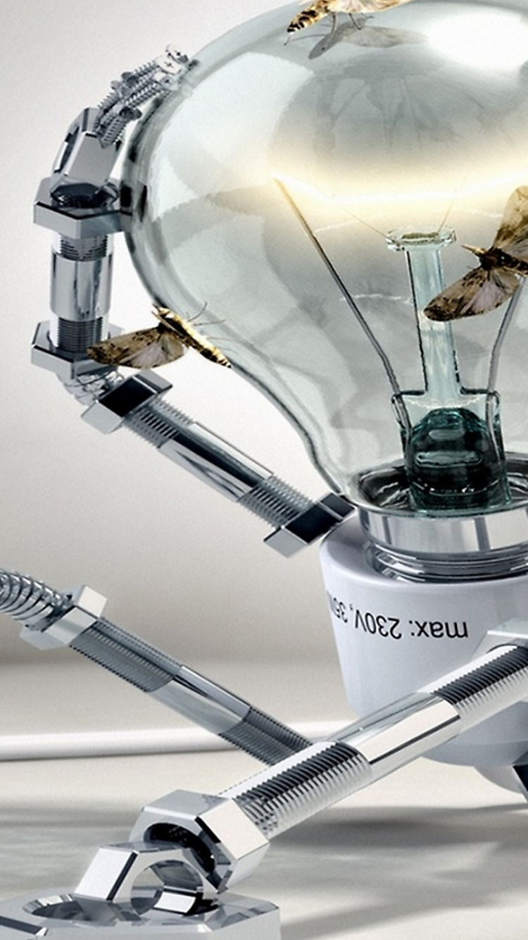 Jouet Robot Argent et Noir. Wallpaper in 750x1334 Resolution