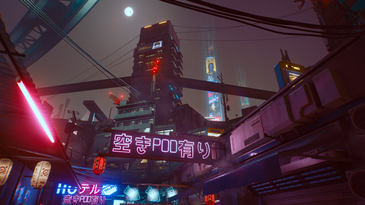 Cyberpunk, Cyberpunk 2077, Cyberpunk 2020, Lumière, Éclairage. Wallpaper in 1280x720 Resolution