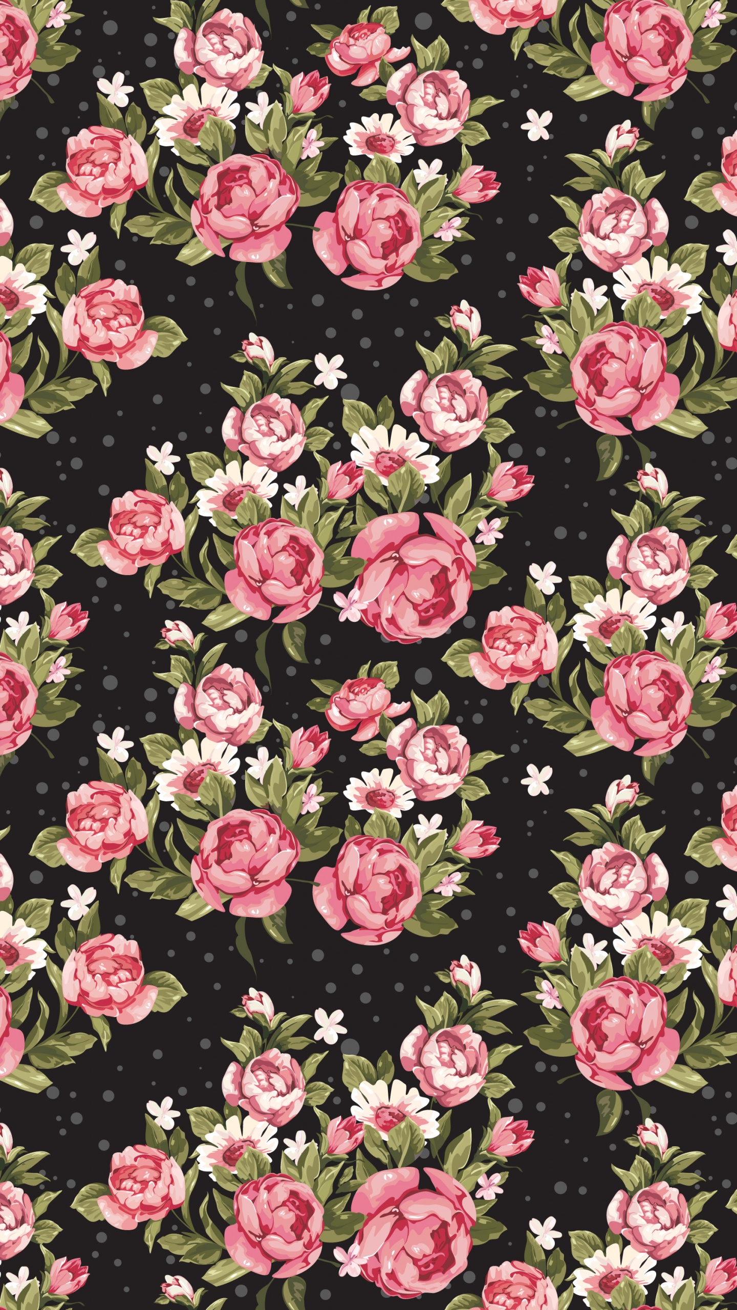 Pétales de Fleurs Roses et Blanches. Wallpaper in 1440x2560 Resolution