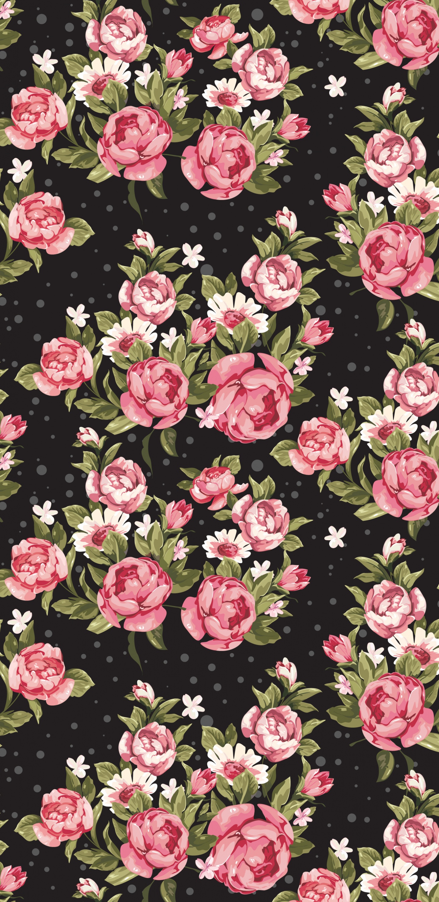 Pétales de Fleurs Roses et Blanches. Wallpaper in 1440x2960 Resolution