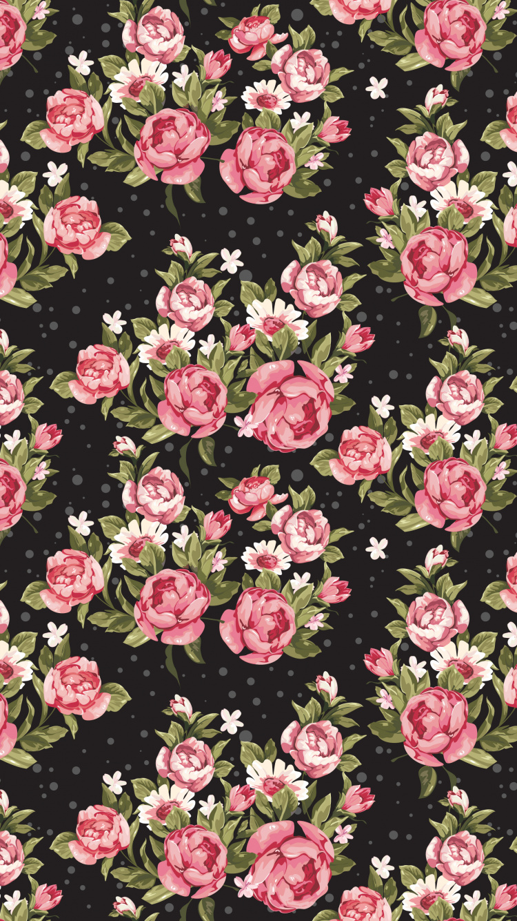 Pink and White Flower Petals. Wallpaper in 750x1334 Resolution