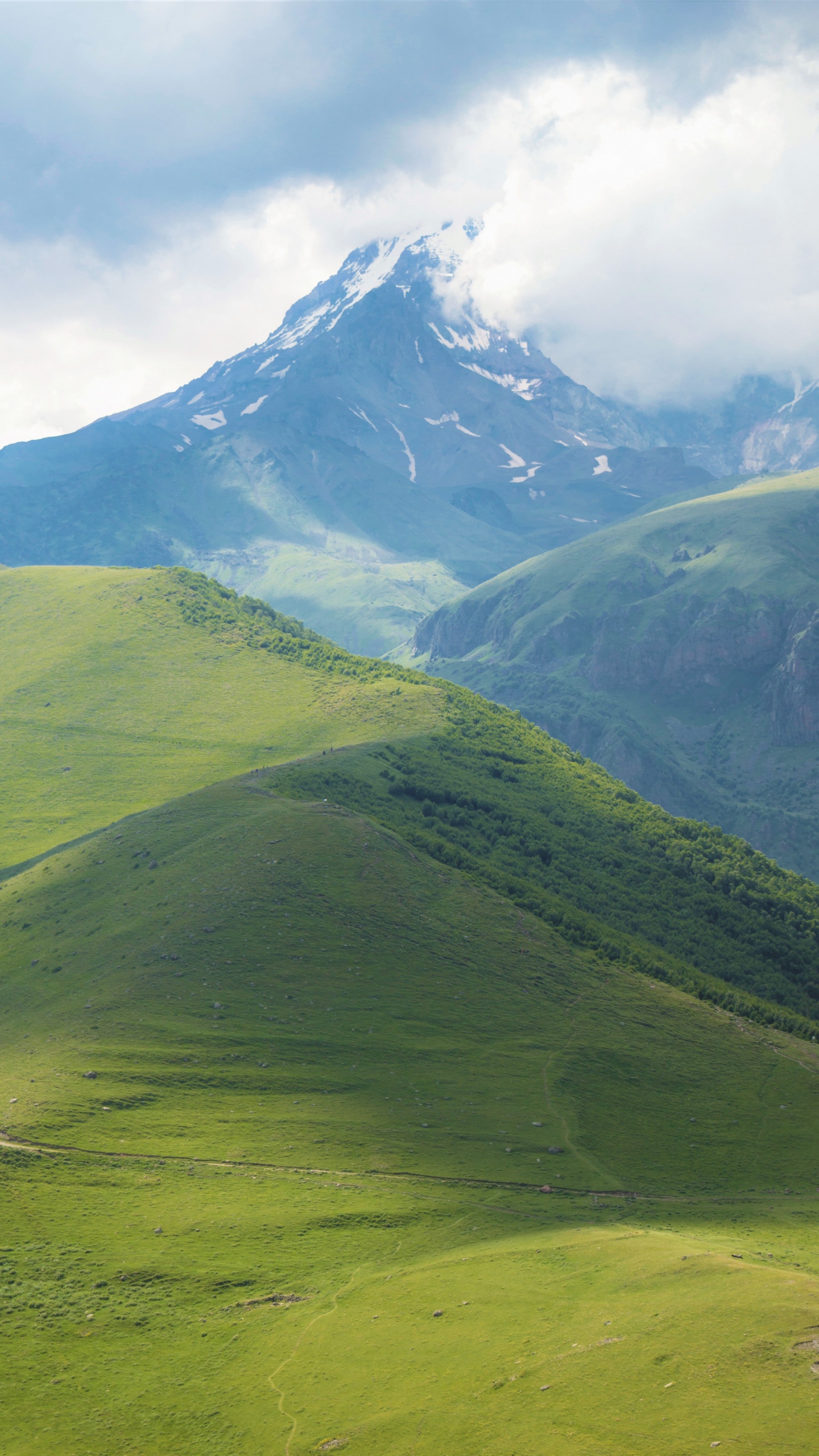 Hochland, Grünland, Mount Scenery, Cloud, Naturlandschaft. Wallpaper in 1440x2560 Resolution