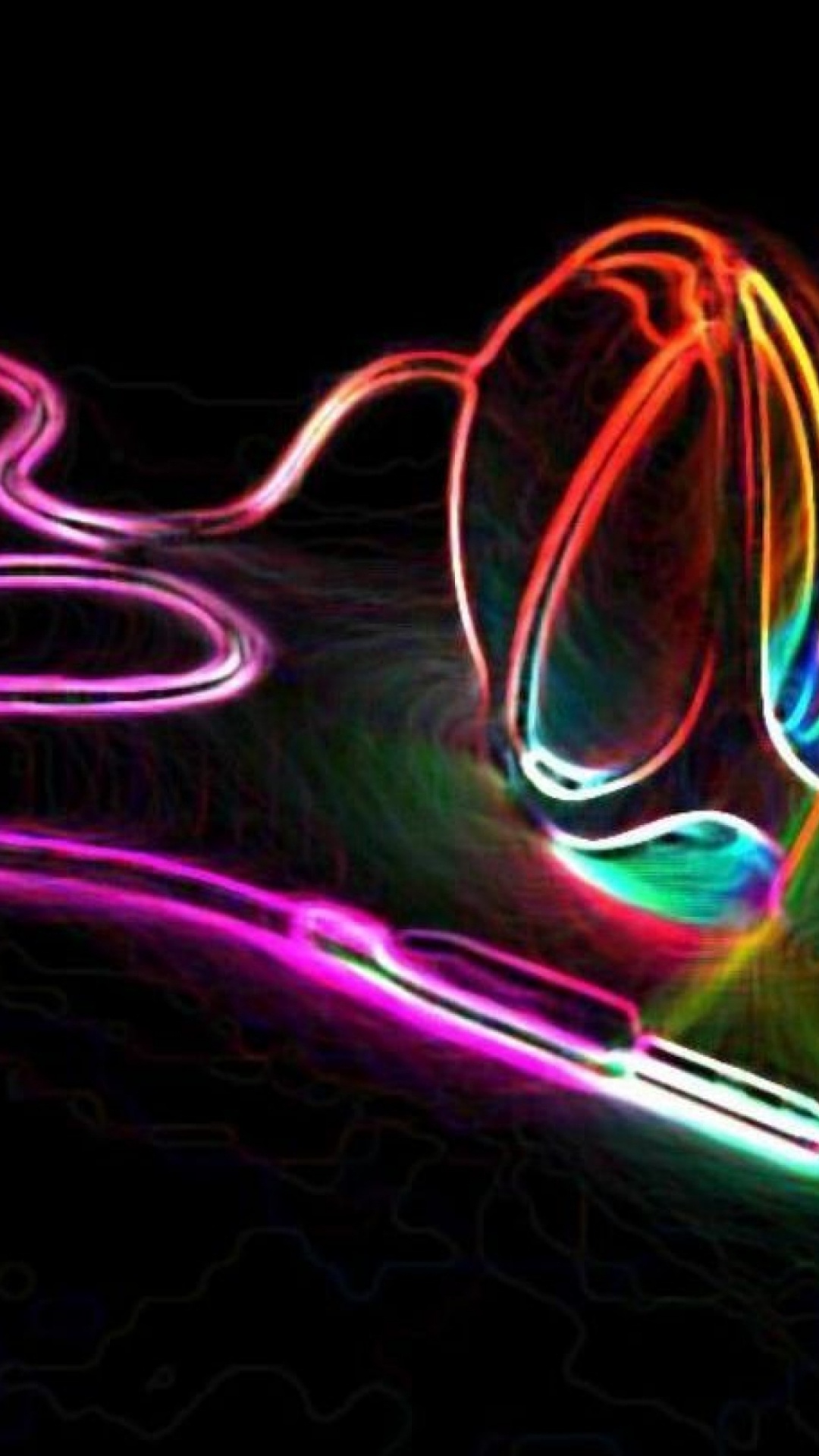 Blue and Purple Light Streaks. Wallpaper in 1080x1920 Resolution